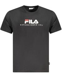 Fila - Black Cotton Unisex T - Lyst