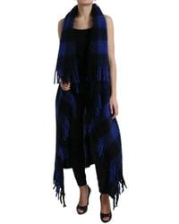 Dolce & Gabbana - Buffalo Check Poncho Coat Sweater - Lyst