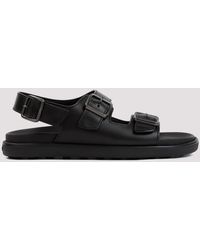 Tod's - Black Leather Sandals - Lyst