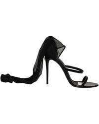 Dolce & Gabbana - Stiletto Sandals Socks Knee High Boots Leather - Lyst