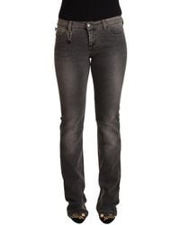 CoSTUME NATIONAL - Gray Washed Low Waist Straight Denim Jeans - Lyst