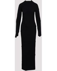 Balenciaga - Black Spiral Viscose Maxi Dress - Lyst