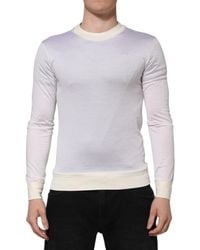 Dolce & Gabbana - Long Sleeve Tshirt Contrast Trim - Lyst