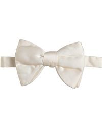 Dolce & Gabbana - Men White 100% Silk Adjustable Neck Papillon Bow Tie - Lyst