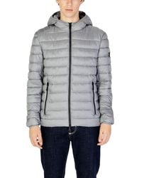 Gianni Lupo - Gray Polyamide Coat - Lyst
