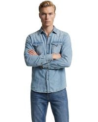 Replay - Light Blue Denim Shirt - Lyst
