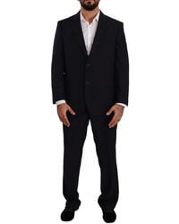 Domenico Tagliente - Blue Polyester Single Breasted Formal Suit - Lyst