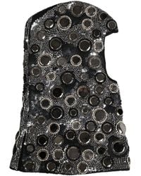 Dolce & Gabbana - Wool Crystal Embellished Balaclava Hat - Lyst
