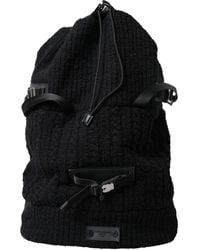 Dolce & Gabbana - Black Silver Wool Zaino Tricot Backpack Men Bag - Lyst