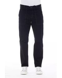 Alpha Studio - Chic Cotton Pants With Contrast Stitching - Lyst