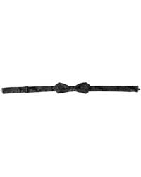 Dolce & Gabbana - Silk Jacquard Adjustable Neck Bow Tie - Lyst