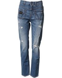 Dolce & Gabbana - Distressed Washed Cotton Denim Jeans Clothing - Lyst