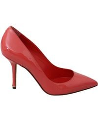 Dolce & Gabbana - Dark Patent Leather Heels Pumps - Lyst