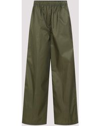 Prada - Military Green Polyamide Trousers - Lyst