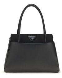 Prada - Black Calf Leather Bos Taurus Handbag - Lyst