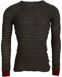 Daniele Alessandrini - Multicolor Stripes Wool Crewneck Pullover Sweater - Lyst