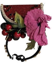 Dolce & Gabbana - Watermelon Cherry Crystal Hairband Statement Diadem - Lyst