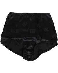 Dolce & Gabbana - Black Silk Stretch High Waist Girdle Underwear - Lyst