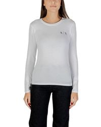 ARMANI EXCHANGE - White Cotton Long Sleeve T - Lyst