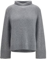 Allude - Gray Cashmere Turtleneck - Lyst