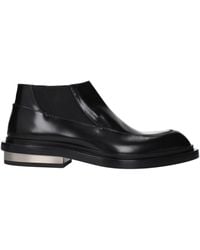 Jil Sander - Black Leather Ankle Boots - Lyst