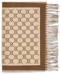 Gucci - Beige Wool Oves Aries Scarf - Lyst