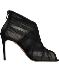 Dolce & Gabbana - Black Mesh Stiletto Heels Ankle Boots Shoes - Lyst
