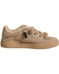 Dolce & Gabbana - Jute Fabric Low Top Sneakers Shoes - Lyst