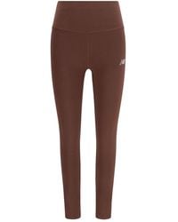 New Balance - Bordeaux Recycled Polyester Leggings - Lyst