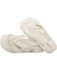 Calvin Klein - White Polyurethane 's Sandal - Lyst