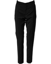Dolce & Gabbana - Black Wool Formal Dress Men Trouser Pants - Lyst
