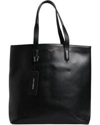 Dolce & Gabbana - Black Calf Leather Shopping Tote Shoulder Bag - Lyst