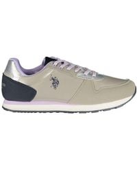 U.S. POLO ASSN. - Silver Polyester Sneaker - Lyst