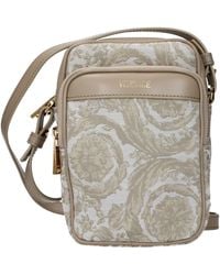Versace - Beige Fabric Crossbody Bag - Lyst