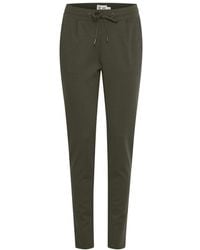 Ichi - Green Polyester Jeans & Pant - Lyst