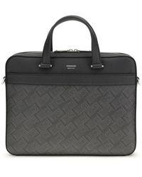 Ferragamo - Gray Calf Leather Bos Taurus Briefcase - Lyst