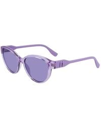 Karl Lagerfeld - Purple Injected Sunglasses - Lyst