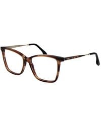 Victoria Beckham - Brown Metal & Plastic Glasses (frames) - Lyst
