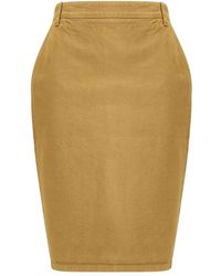 Saint Laurent - Denim Pencil Skirt - Lyst