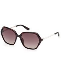 Guess - Brown Resin Sunglasses - Lyst