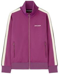 Palm Angels - Track Sweatshirt With Embroidered Logo - Lyst