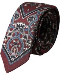 Dolce & Gabbana - Printed 100% Silk Adjustable Tie - Lyst
