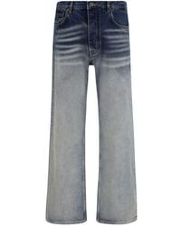 Off-White c/o Virgil Abloh - Gray Cotton Straight-leg Jeans - W29 - Lyst