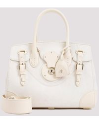 Ralph Lauren Collection - White Butter Suede Calf Leather Ricky 27 Small Satchel Bag - Lyst