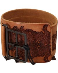 Ermanno Scervino - Classy Double Buckle Genuine Leather Belt - Lyst