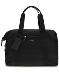 Prada - Black Recycled Polyamide Luggage And Travel - Lyst