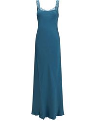 forte_forte - Blue Acetate Long Dress - Lyst