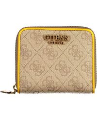 Guess - Chic Sunshine Yellow Zip Wallet - Lyst