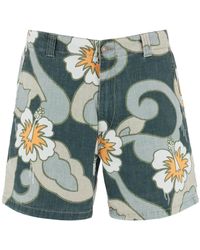 ERL - Floral Print Bermida Shorts - Lyst