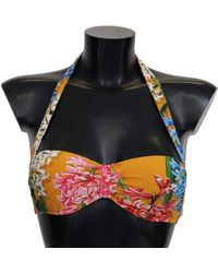 Dolce & Gabbana - Sunny Floral Bikini Top - Lyst